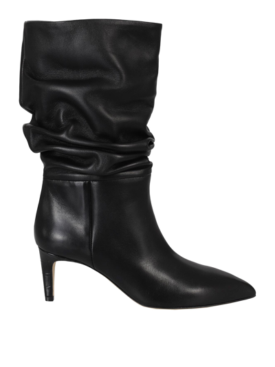 Shop Paris Texas Smooth Leather Knee-high Boots In Negro