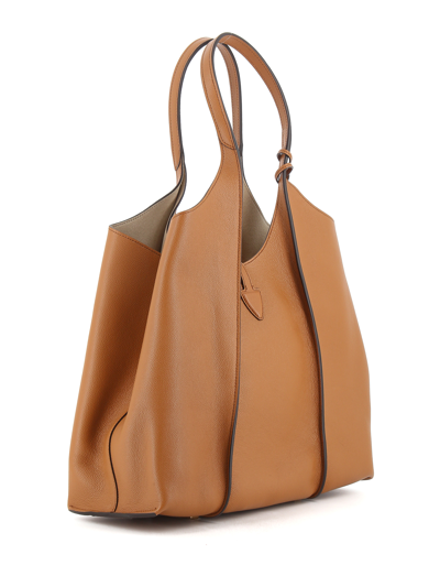 Tod's Mini T Timeless Leather Bag In Light Brown