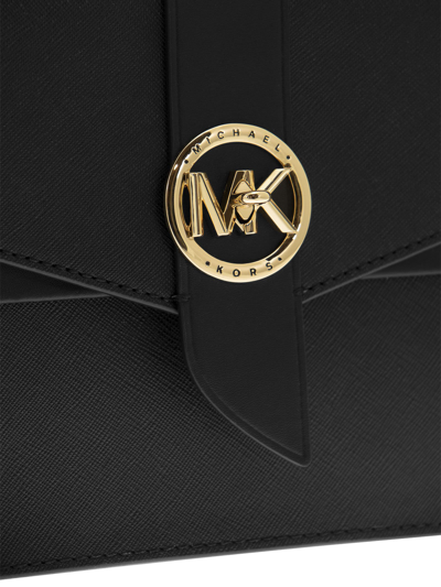 Shop Michael Kors Greenwich Medium Bag In Black
