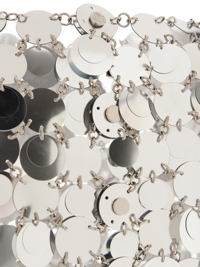 Rabanne The Iconic Silver Sparkle Discs Top Silver In Plata