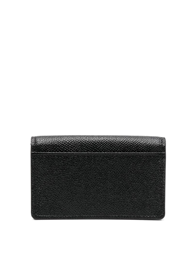 Maison Margiela Four-stitch Leather Card Holder In Black