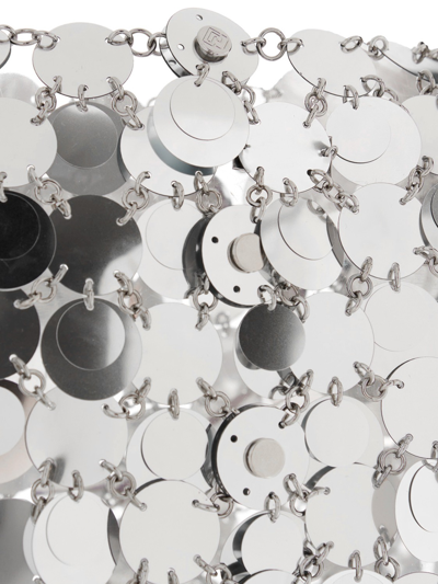Rabanne The Iconic Silver Sparkle Discs Top Silver In Plata