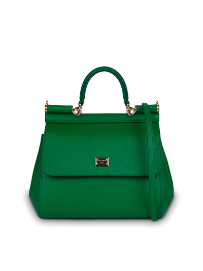 Shop Dolce & Gabbana Sicily Mini Handbag In Green