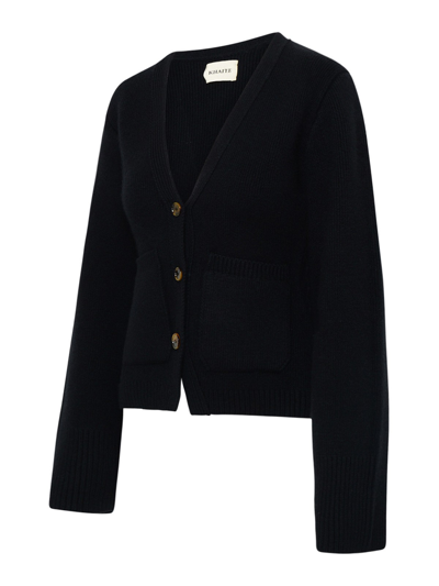 Khaite Scarlet Knitted Cardigan In Blue