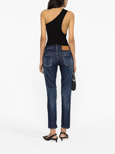 Shop Dsquared2 Low-rise Skinny Jeans In Blue