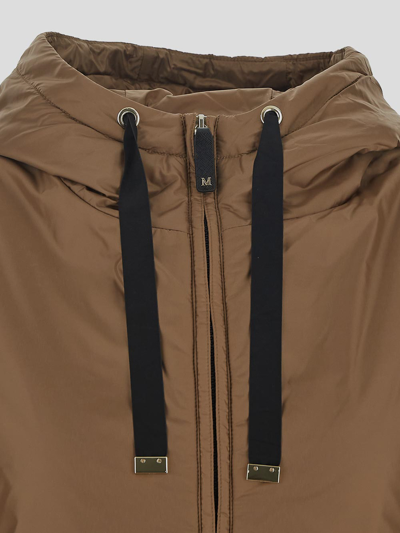 Max Mara The Cube Water-resistant Travel Jacket In Brown