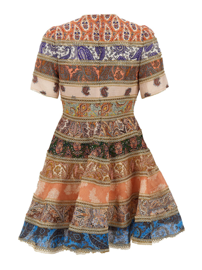 Shop Zimmermann Devi Dress In Multicolour