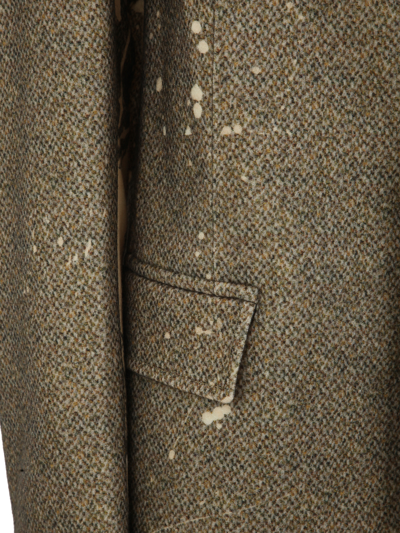 R13 Oversized Ragged Blazer In Brown