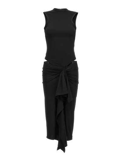 Shop Attico Mirna Minidress In Black