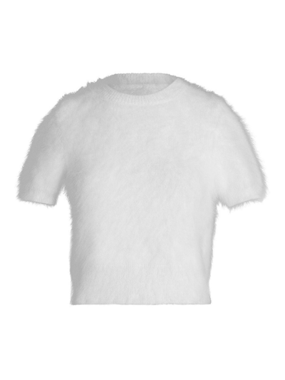 Shop Maison Margiela Cropped Cotton T-shirt In White