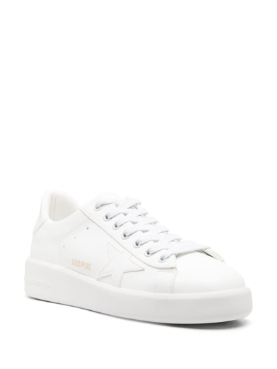 Golden Goose Pure Leather Low-top Sneakers In Blanco