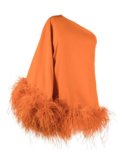 Shop Taller Marmo Piccolo One-shoulder Mini Dress In Orange