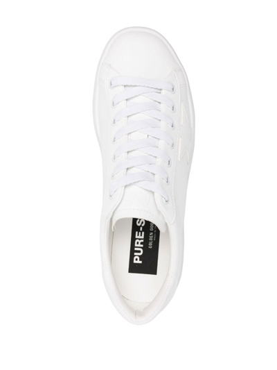 Golden Goose Pure Leather Low-top Sneakers In Blanco