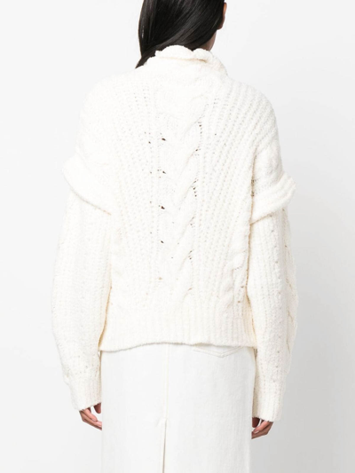 Shop Iro Espelia High-neck Sweater In Beige