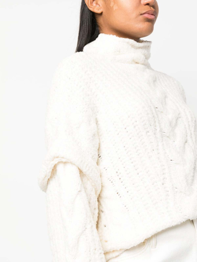 Shop Iro Espelia High-neck Sweater In Beige