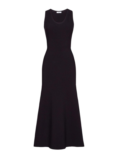Shop Ferragamo Midi Dress In Black