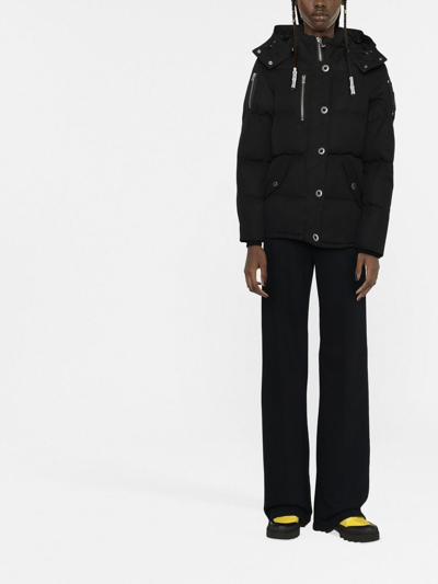 Moose Knuckles "3q Canvas Down Jacket With Shear In Black