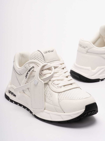 Shop Off-white `runner B` Leather Sneakers In White