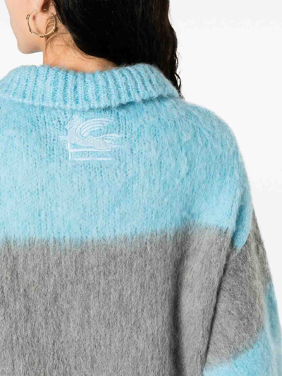 Shop Etro Suéter Con Cuello Alto - Azul Claro In Light Blue