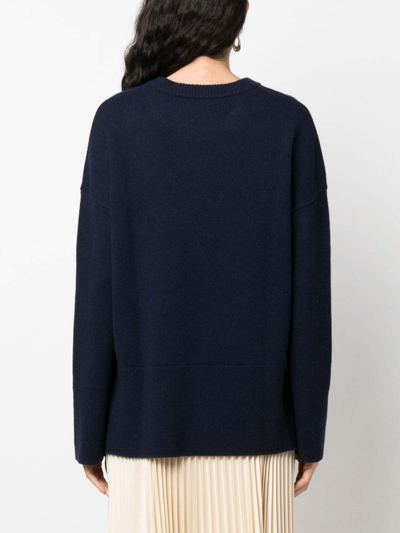 Shop P.a.r.o.s.h Round-neck Sweater In Blue