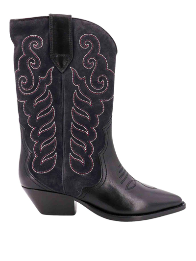 Shop Isabel Marant Suede Boots In Black