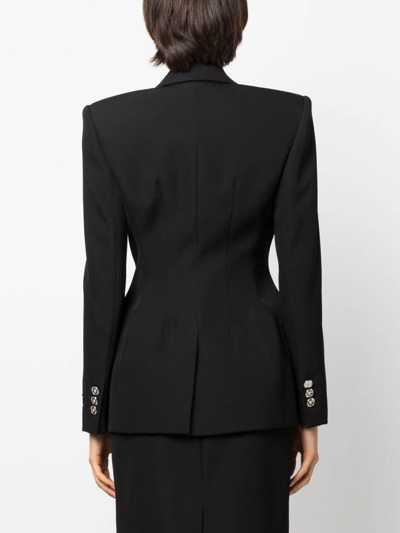 Versace Informal Jacket Grain De Poudre Wool Fabric In Negro