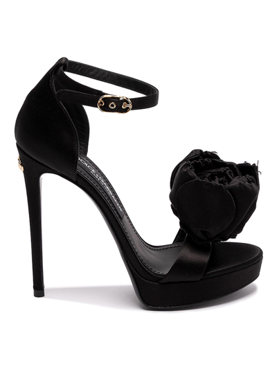 Shop Dolce & Gabbana Keira Platform Heel Sandals In Black