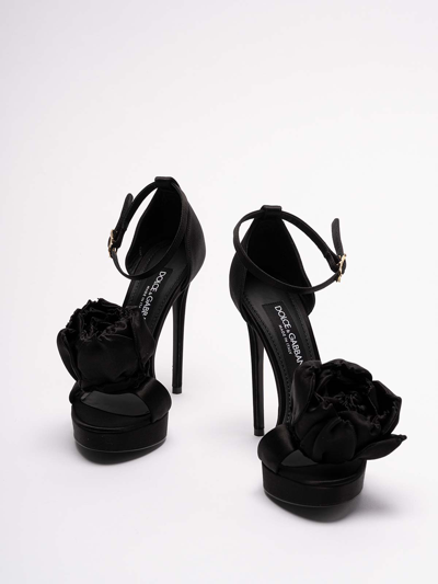 Dolce & Gabbana Keira Platform Heel Sandals In Black