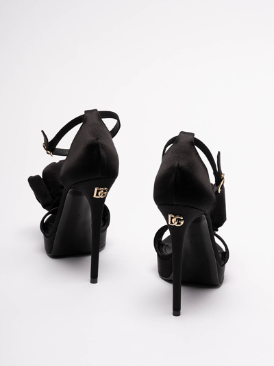 Dolce & Gabbana Keira Platform Heel Sandals In Black