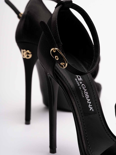 Dolce & Gabbana Keira Platform Heel Sandals In Black