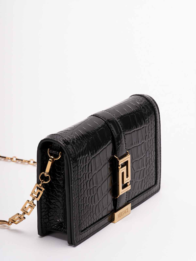 Shop Versace Goddess Mini Bag In Gold