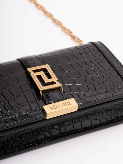 Shop Versace Goddess Mini Bag In Gold