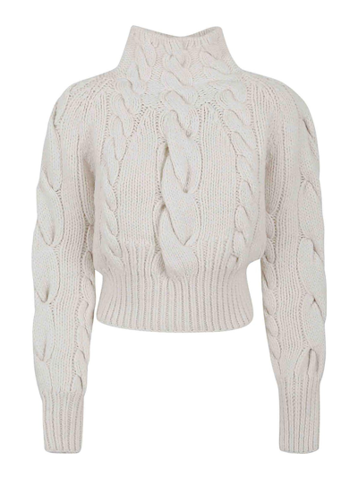Shop Zimmermann Luminosity Cable Sweater In Cream