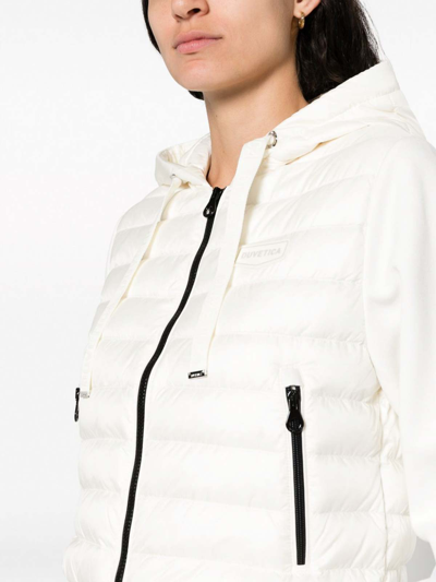 Duvetica Hooded Padded Jacket In Cream