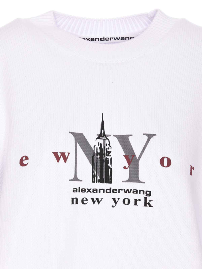 Shop Alexander Wang Empire State Sweater In Blanco