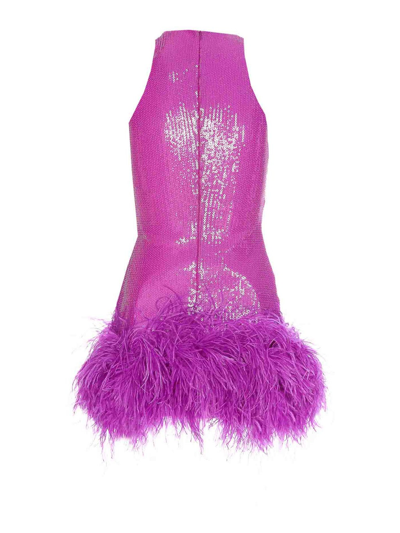 Shop David Koma Vestido Corto - Púrpura In Purple
