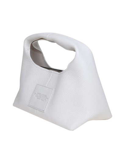 Marc Jacobs Silhouette And Textured Leather Handbag In White