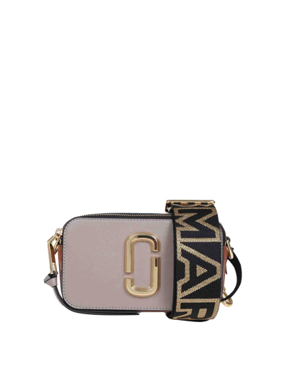 Shop Marc Jacobs Snapshot Bag In Cement-colored Leather In Taupe