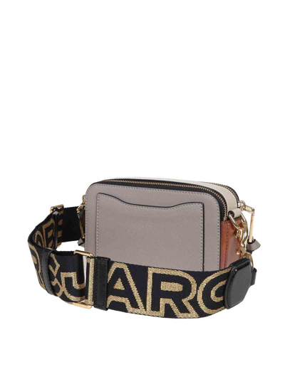 Marc Jacobs Snapshot Bag In Cement-colored Leather In Taupe