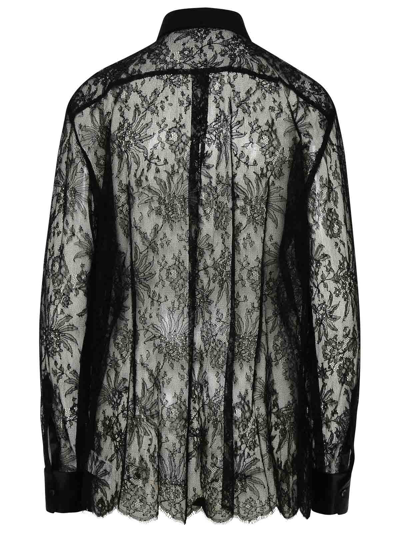 Shop Dolce & Gabbana Lace Shirt In Black