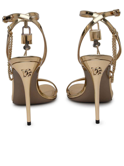 Shop Dolce & Gabbana Sandal In Gold