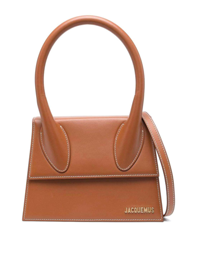 Shop Jacquemus Le Grand Chiquito Handbag In Brown