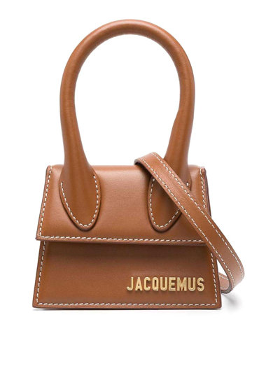 Shop Jacquemus The Chiquito Mini Handbag In Brown