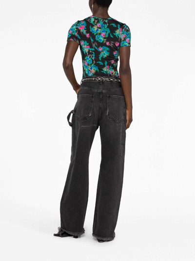 Darkpark Black Lisa Loose Fit Carpenter Jeans In Denim