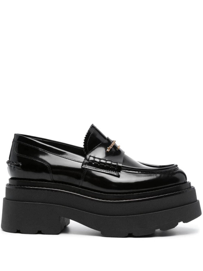 Shop Alexander Wang Carter Platform Loafers In Negro