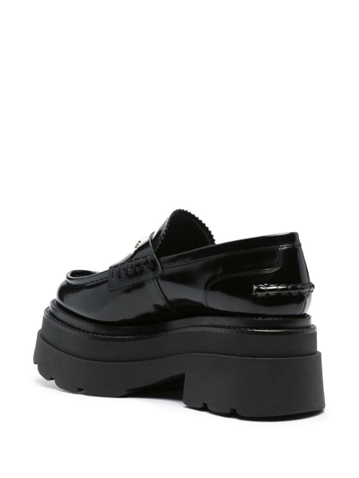 Alexander Wang Carter Patent-leather Platform Loafers In Negro