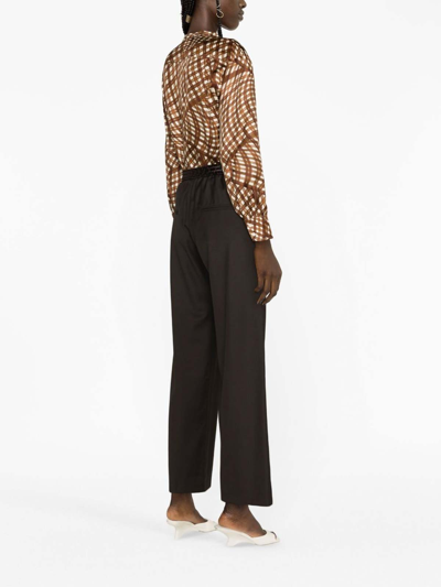 Shop Tory Burch Bow-fastening Shirt In Brown