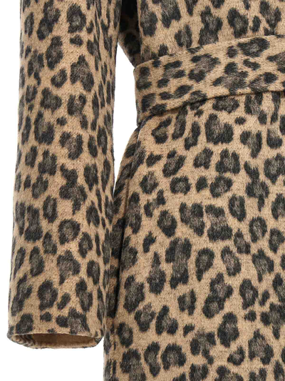 Shop Twinset Animalier Coat In Beige