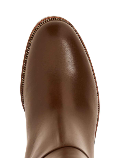 Shop Aquazzura Sellier Boots In Brown