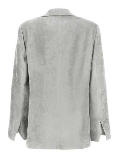 Shop Nude Velvet Blazer In Grey